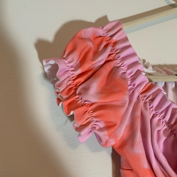 Missguided Tie-Dye Milkmaid Bodysuit - Picture 5 of 6